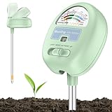 Soil Moisture Meter,4-in-1 Soil Ph Meter, Soil Tester for Moisture, Light,Nutrients, pH,Soil Ph Test Kit, Great for Garden, Lawn, Farm, Indoor & Outdoor Use (No Battery Required)