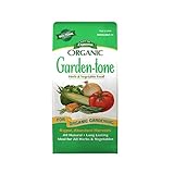 Espoma Organic Garden-Tone 3-4-4 Organic Fertilizer for Cool & Warm Season Vegetables and Herbs. Grow an Abundant Harvest of Nutritious and Flavorful Vegetables – 4 lb. Bag
