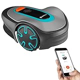 GARDENA 15201-41 SILENO Minimo - Automatic Robotic Lawn Mower, with Bluetooth app and Boundary Wire, one of The quietest in its Class, for lawns up to 2700 Sq Ft, Made in Europe, Grey