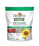 Burpee Natural Purpose Granular 4-Lb Organic Food for Growing Strong Plants | Good for Vegetable Garden, Flower Garden & Seed Starting, 4 lb, 4lb. Bag