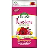 Espoma Organic Rose-tone 4-3-2 Organic Fertilizer for all types of Roses and other Flowering Plants. Promotes vigorous growth and blooming. 18 lb. Bag