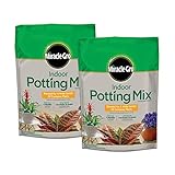 Miracle-Gro Indoor Potting Mix, Grows beautiful Houseplants, 6 qt. (2 Pack)