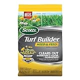 Scotts Turf Builder Weed & Feed3, Weed Killer Plus Lawn Fertilizer, Controls Dandelion and Clover, 15,000 sq. ft., 42.87 lbs.