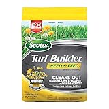 Scotts Turf Builder Weed & Feed3, Weed Killer Plus Lawn Fertilizer, Controls Dandelion and Clover, 5,000 sq. ft., 14.29 lbs.