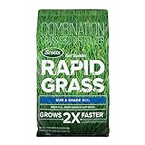 Scotts Turf Builder Rapid Grass Sun & Shade Mix: up to 2,800 sq. ft., Combination Seed & Fertilizer, Grows in Just Weeks, 5.6 lbs.