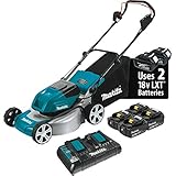 Makita XML03PT1 36V (18V X2) LXT® Brushless 18' Lawn Mower Kit with 4 Batteries (5.0Ah)